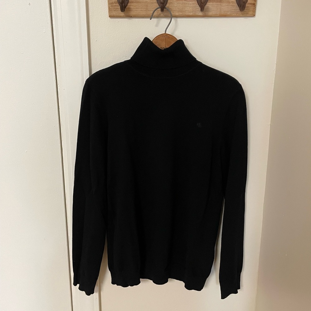 Ralph Lauren black cotton turtleneck sweater